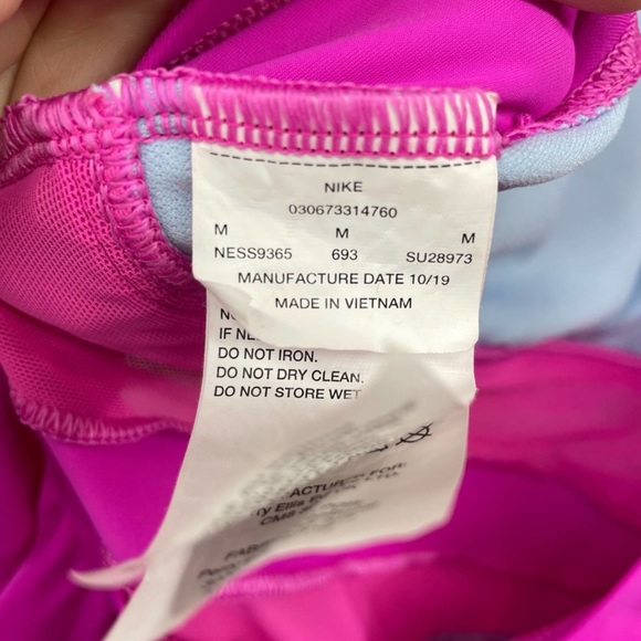 Nike Standard Mesh Solid Edge V-Back One Piece Swimsuit Racerback Women's Medium - Picture 10 of 11